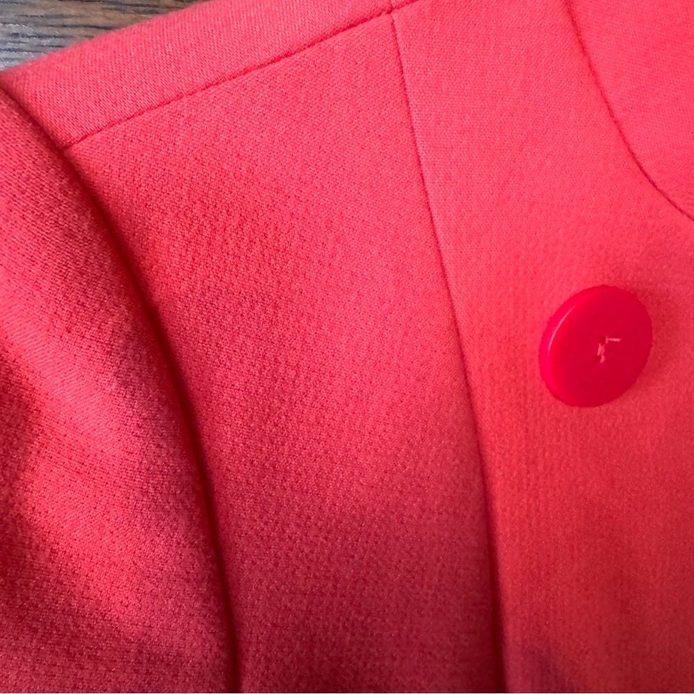 Stunning Deep Coral Forenza Double-Breasted Coat, size XS - Picture 4 of 8